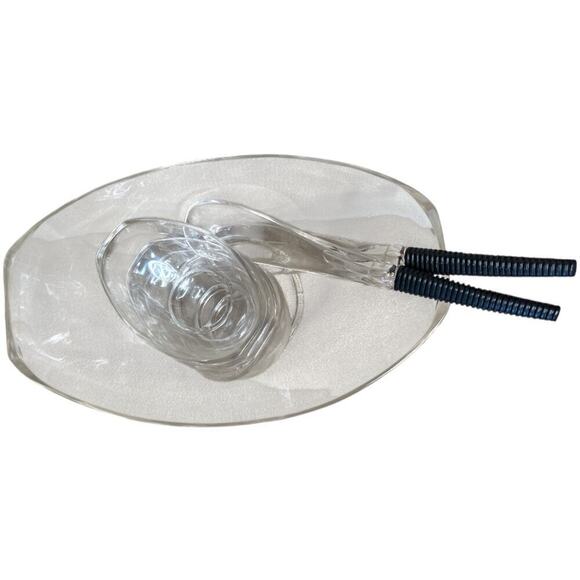 Vintage Clear Plastic Salad Fruit Set 1 Bowl 4 Sm Bowls & 2 Serving Utensils - Picture 5 of 7